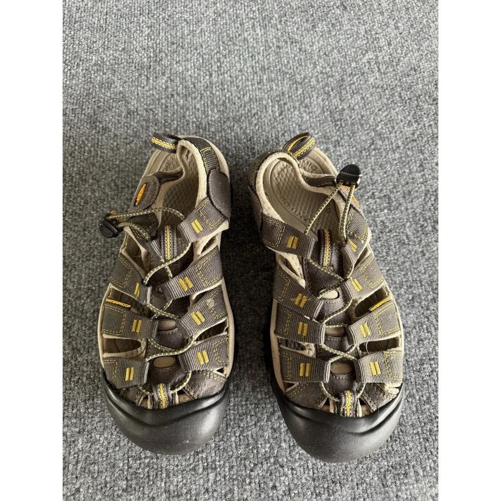 Keen Newport H2 Sandal Gray/Yellow/Tan Mens 8 Hiking Waterproof‎ #3-1